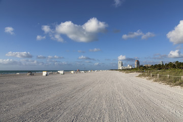 Beach view of Miami Beach, Florida, USA