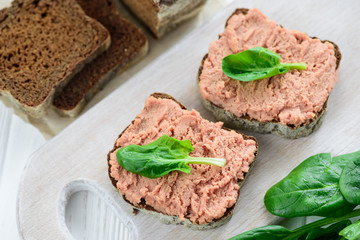 Sandwiches with vegan pate