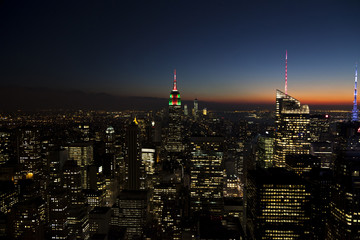 Sunset in Manhatten, New York City