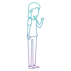 beautiful and young woman character