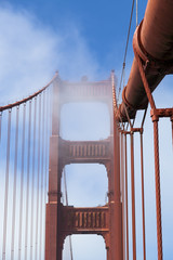 Golden Gate Bridge Close Up Summer day