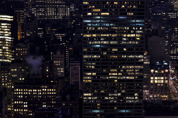 Fototapeta na wymiar Manhatten Office Building Close Up, New York City