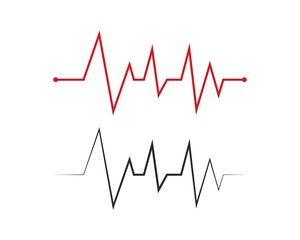 Pulse line ilustration vector