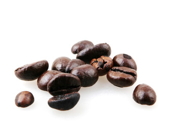 Coffee beans isolated.
