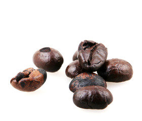 Coffee beans isolated.
