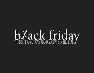 Black Friday inscription on abstract ink blots for sale and discount, template for your banner or poster.