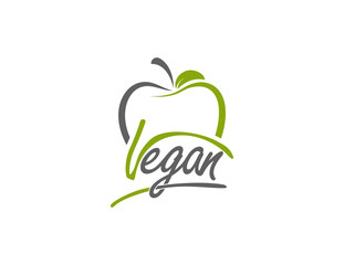 Vector illustration, food design. Handwritten lettering for restaurant, cafe menu. Vector elements for labels, logos, badges, stickers or icons. Calligraphic and typographic collection. Vegan menu.