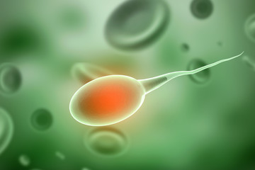 

3d illustration showing sperms
