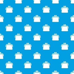 Wallet with percentage pattern vector seamless blue repeat for any use