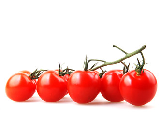 Cherry tomato isolated on white.