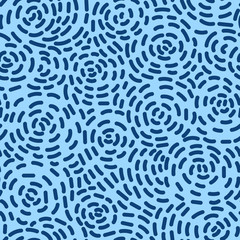 Fototapeta premium Seamless organic rounded lines pattern on white background. Vector illustration