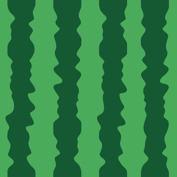 Green cartoon watermelon texture background. Seamless pattern