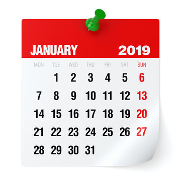 January 2019 - Calendar.