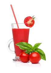Fresh tomato juice isolated