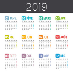 Calendrier Agenda 2019