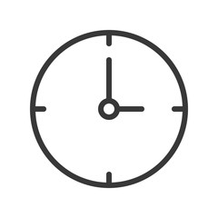 simple clock icon pixel perfect design, editable stroke