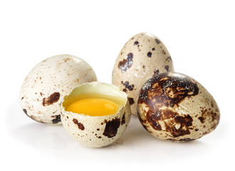 Obraz premium quail eggs isolated on white