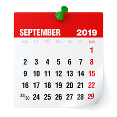 September 2019 - Calendar.