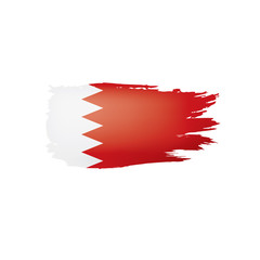 Bahrain flag, vector illustration on a white background