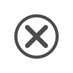 Delete icon isolated on white background. Vector illustration.