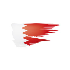 Bahrain flag, vector illustration on a white background