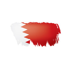 Bahrain flag, vector illustration on a white background