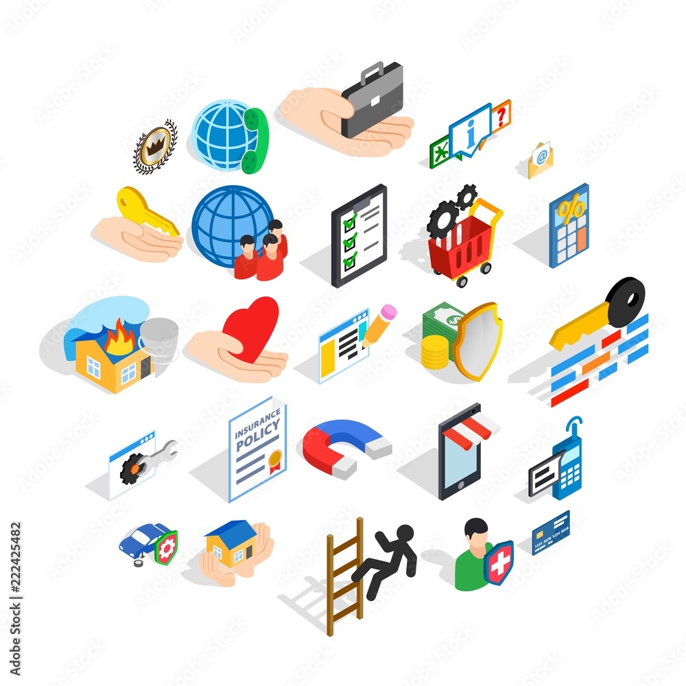 Poster call center icons set. isometric set of 25 call center vector icons for web isolated on white backgr
