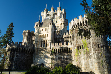 Fototapeta na wymiar Butrón medieval castle in Basque Country Spain.