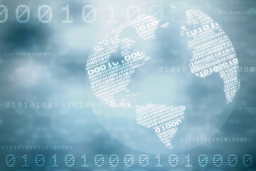 2d illustration world map abstract background