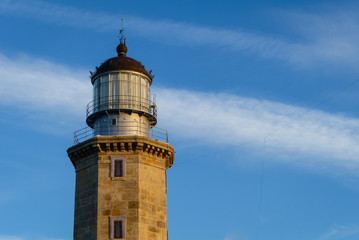 Fototapeta na wymiar Matxitxako lighthouse in Bermeo, Basque Country