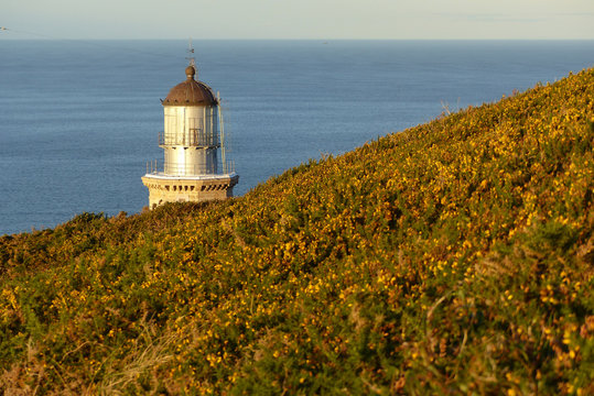 Lighthouse in Matxitxako cape in the coast of the Basque Country, Bermeo