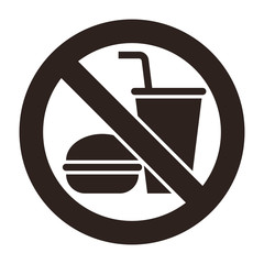 No food and no drinks allowed - obrazy, fototapety, plakaty