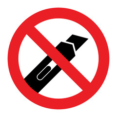 Do not cut icon - obrazy, fototapety, plakaty