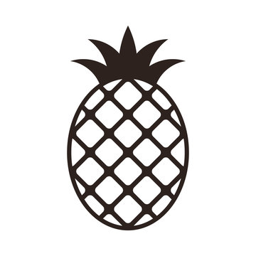 Pineapple icon isolated on white background