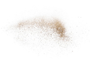 Dirt dust isolated on white background and texture, top view