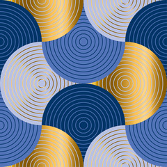 Retro sea water abstract geometry seemless pattern
