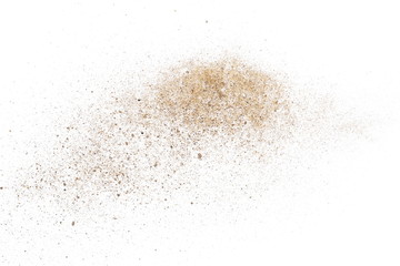 Dirt dust isolated on white background and texture, top view