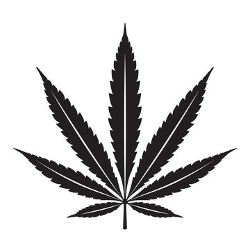 Marijuana vector cannabis leaf weed icon logo clip art illustration graphic black