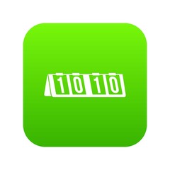 Tennis scoreboard icon digital green for any design isolated on white vector illustration