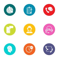 Dialer icons set. Flat set of 9 dialer vector icons for web isolated on white background