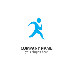sport logo design element, people logo design vector