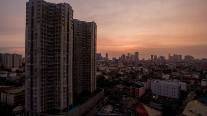 sunset over manila philippines
