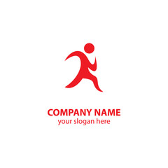 Obraz premium sport logo design element, people logo design vector