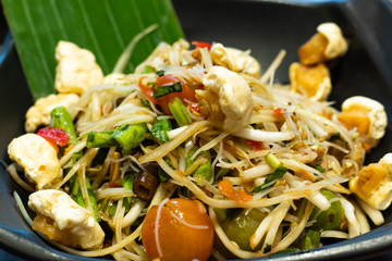 Papaya Thailand The food is popular with the nation Thailand.