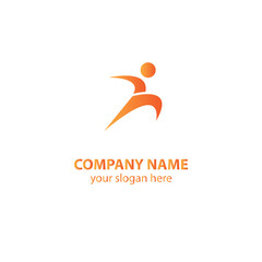 sport logo design element, people logo design vector