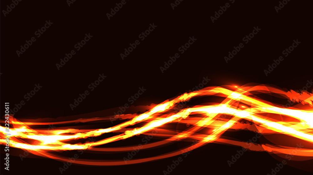 Poster yellow red fire abstract abstract digital high-tech magic cosmic energy bright light-shining texture