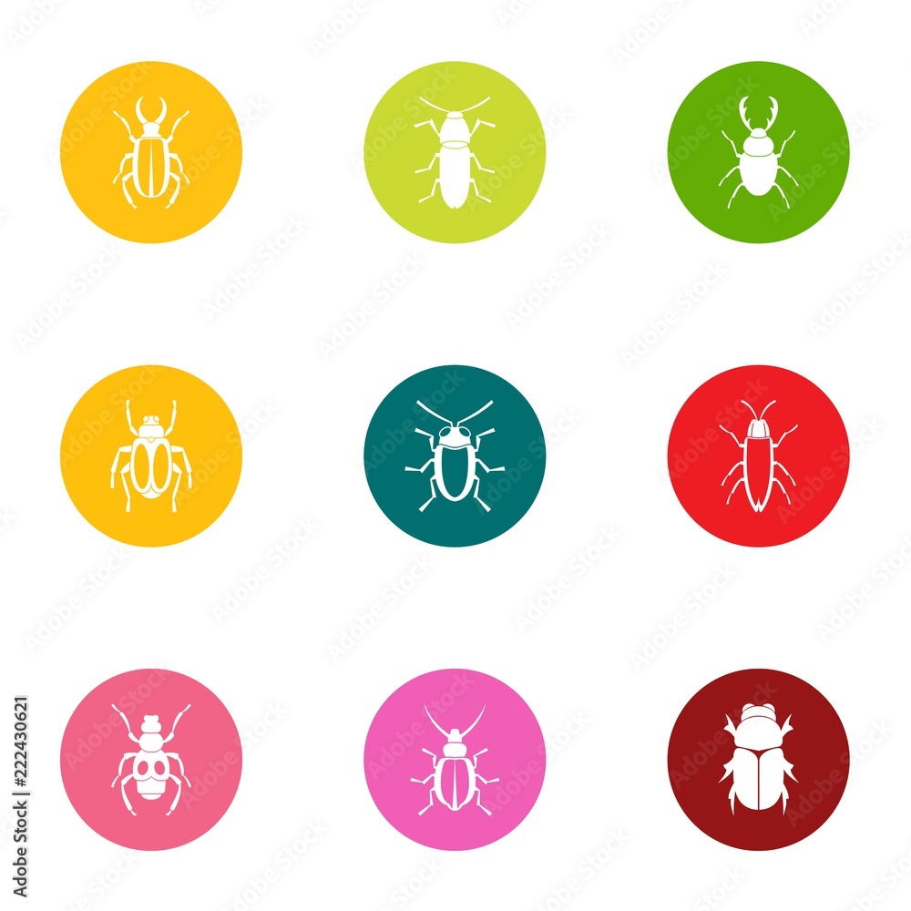 Aufkleber creepy icons set. flat set of 9 creepy vector icons for web isolated on white background