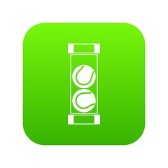 Packaging of tennis balls icon digital green for any design isolated on white vector illustration