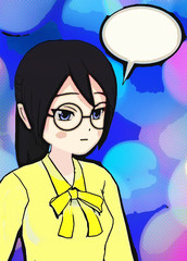 Digital Illustration of a Manga Girl