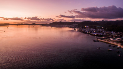 harbour siargao philippines boats and ships at sunset